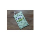 Owl Bag Keroppi Sevimli Kurbağacık Desenli Tasarım Bez Kalemlik-Cüzdan