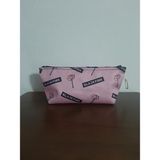 Owl Bag Kpop -Blackpink Logolu Pembe Desenli Tasarım Kalemlik - Makyaj Çantası