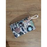 Owl Bag Music Is My Escape - Pena Desenli Tasarım Bez Kalemlik-Cüzdan