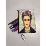 Owl Bag Özgür Kadın Desenli Tasarım Bez Kalemlik - Cüzdan