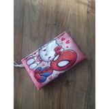 Owl Bag Spiderman And Kity Love Pembe Desenli Tasarım Kalaemlik - Cüzdan - 1 Parça