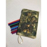 Owl Bag Yüzük Efendi Desenli Tasarım Bez Kalemlik - Cüzdan