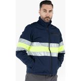 OWL Çift Sıra Reflektörlü Neon Softshell Mont - XL - Sarı - Lacivert