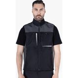 Owl Softshell Reflektörlü Yelek - 3XL - Siyah - Gri