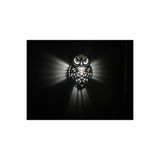 Owl Spirit Dekoratif Duvar Lambası - Usb Girişli LED Panel - Gün Işığı & Beyaz Seçenekli Siyah 22 x 16