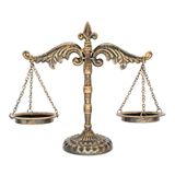 Owlgift Vintage Stil Metal Terazi Takı Ekranı, Ölçekli Tepsi Kozmetik Düzenleyici, Takı Depolama, Benzersiz Orta Parça Standı – Bronz