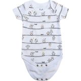 Owli Bebek Body Kısa Kol Early Birds - 9 Ay - Beyaz - Gri