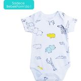 Owli Bebek Body Kısa Kol Zoo Zoo - 3 Ay - Mint