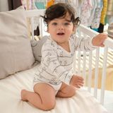 Owli Bebek Body Uzun Kol Early Birds - 2 Yaş - Beyaz - Gri