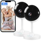 Owltron İç Mekan Güvenlik Kamerası, 2K Ev Güvenlik Kamerası, Hareket Algılama, Evcil Hayvan Kamerası ve Bebek Monitörü, Gece Görüşlü 2.4 GHz WiFi Kamera