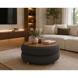 Own Home Venüs Doğal Formlu Teddy Kumaş Kaplamalı Ahşap Ayaklı Modern Orta Sehpa, Salon, Balkon, Oturma Odası, Ofis Model Kodu * - antrasit