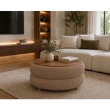 Own Home Venüs Doğal Formlu Teddy Kumaş Kaplamalı Ahşap Ayaklı Modern Orta Sehpa, Salon, Balkon, Oturma Odası, Ofis Model Kodu * - kahverengi