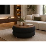 Own Home Venüs Doğal Formlu Teddy Kumaş Kaplamalı Ahşap Ayaklı Modern Orta Sehpa, Salon, Balkon, Oturma Odası, Ofis Model Kodu * - siyah