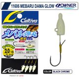 Owner JH-83G Mebaru Dama Glow Jighead 2.0 gr #8