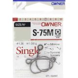 Owner S-75M Single For Minnow Large Eye Black Chrome Olta İğnesi BLACK-NO:2/0