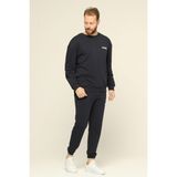 Owut Collection Erkek Düz Baskı Detaylı Basic Eşofman Takımı - 09L-Lacivert - XL