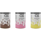 Ox Milkshake Teneke Kutu Çikolata, Çilek, Muz 3 x 500 gr