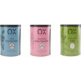 Ox Sıcak Çikolata Salep Teneke Kutu Classic, Ruby, Antepfıstık 3 x 500 gr