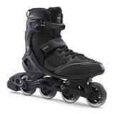 Oxelo Fit100 Siyah-Gri Yetişkin Fitness Pateni