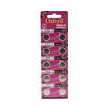 Oxford Ag10 Lr1130 389 Alkalin Düğme Pil 10 Adet 1,55 V Uzun Ömürlü Yüksek Performans