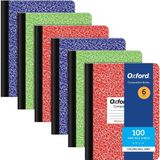 Oxford Kompozisyon Not Defteri, 6'li Paket, Geniş Çizgili Kağıt, 24,9 x 18,8 Cm, 100 Yaprak, Çeşitli Mermer Cilt, Her Biri 2 Adet: Mavi, Yeşil, Kırmız