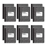 Oxford Kompozisyon not defteri, kolej çizgili kağıt, 24 x 19 cm, siyah mermer kapak, 100 yaprak, paket başına 12 adet (63796)