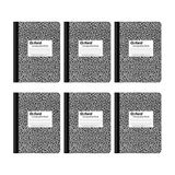 Oxford Kompozisyon not defterleri, okul malzemeleri, okul için not defterleri, okul ve ofis için Compbook defteri, dergi, kolej kağıdı, 24,5 x 19,8 cm, 100 yaprak, siyah, 6 adet (63767)