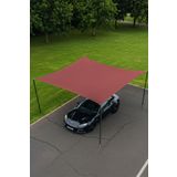 Oxford Kumaş Araba Gölgelik Tentesi – 280cm x 400cm – Su Geçirmez, UV Korumalı, Dayanıklı Dış Mekan Araç Güneşliği | Kolay Kurulumlu, Taşınabilir Gölgelik (Kiremit)