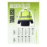 Oxford Reflektörlü 5+1 Parka Mont Yüksek Görünürlüklü Mont İş Kabanı, 74588465233