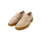 Oxfy Gerçek Deri Penny Loafer Modeli Basic Kadın Ayakkabı (bej, EU Ayakkabı Beden Sistemi, Yetişkin, Erkek, Sayısal, Orta, 36)