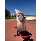Oxium Bear Pamuklu Nesil Aslan Kral Hızlı Kuruyan Mikrofiber Fitness Spor Havlusu - Dijital Baskılı Siyah