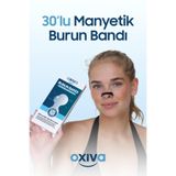 Oxiva Mıknatıslı Burun Bandı 30'li Siyah Horlama Azaltıcı Burun Açıcı Ekstra Güçlü