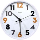 Oxmidud Duvar Saati, 10'' Okunması Kolay Sessiz Tik Takmayan Modern Duvar Saatleri, Yatak Odası, Oturma Odası, Mutfak, Ofis, Okul Ev Dekoru, Noel Doğum Günü Hediyeleri (Beyaz)