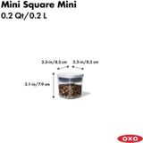 Oxo GG Pop Saklama Kabı Küçük/Mini Boy Kare 0,2 Lt