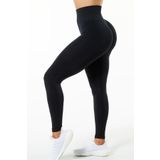 OXVİN Siyah Seamless Yüksek Bel Toparlayıcı Inceltici Ve Sıkılaştırıcı Korse Spor Tayt (push Up Özellikli)