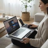 Oxy Minderli Laptop Sehpası - Gri - 5,5X30,5X57,5 cm - 57 x 30 cm