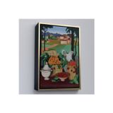 Oxyteez Ahşap Çerçeveli Auguste Herbin - Kirazlar Tablosu - Cherries-7354