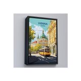 Oxyteez Ahşap Çerçeveli Avusturya Viyana Tablosu-7721