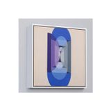 Oxyteez Ahşap Çerçeveli Blue Gray Violet Wheel Tablo-8315
