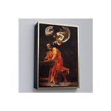 Oxyteez Ahşap Çerçeveli Caravaggio - Aziz Matta Ve Melek Tablosu - Saint Matthew And The Angel-7388