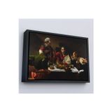 Oxyteez Ahşap Çerçeveli Caravaggio - Emmaus'Ta Akşam Yemeği Tablo - Supper At Emmaus-7137