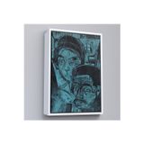 Oxyteez Ahşap Çerçeveli Ernst Ludwig Kirchner - Kulübedeki Köylü Çift Tablosu-8078