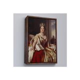 Oxyteez Ahşap Çerçeveli Franz Xaver Winterhalter - Kraliçe Victoria Tablosu - Queen Victoria-8038