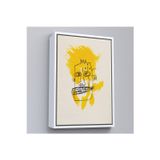 Oxyteez Ahşap Çerçeveli Jean-Michel Basquiat - Sarı Saçlı İsimsiz Tablo-7440