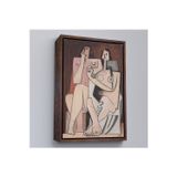 Oxyteez Ahşap Çerçeveli Pablo Picasso - Adam Ve Kadın Soyut Tablosu - Homme Et Femme-7329