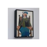 Oxyteez Ahşap Çerçeveli Pablo Picasso - Koltukta Oturan Soyut Kadın Tablosu-7295