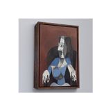 Oxyteez Ahşap Çerçeveli Pablo Picasso - Koltukta Oturan Soyut Kadın Tablosu-7296