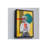 Oxyteez Ahşap Çerçeveli Pop Art Soyut Kadın Tablosu-7875