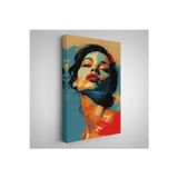 Oxyteez Ahşap Çerçeveli Pop Art Tarzda Güzel Kadın Tablosu-7709