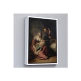 Oxyteez Ahşap Çerçeveli Rembrandt - Kutsal Aile Tablo - The Holy Family-7431